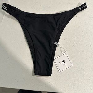 Black high leg bikini bottoms